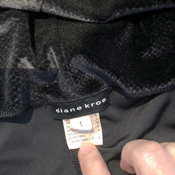 Diane Kroe Black Velvet Dress - Picture 5 of 6